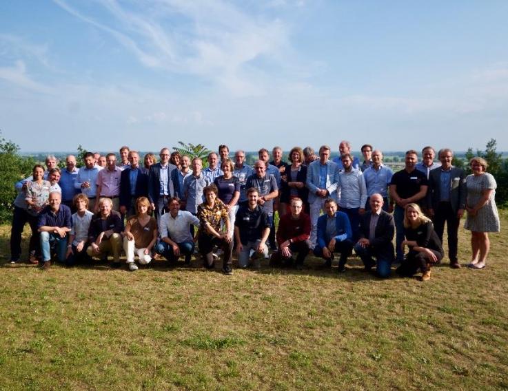 Groepsfoto van de eerste bijeenkomst van de Club van Wageningen